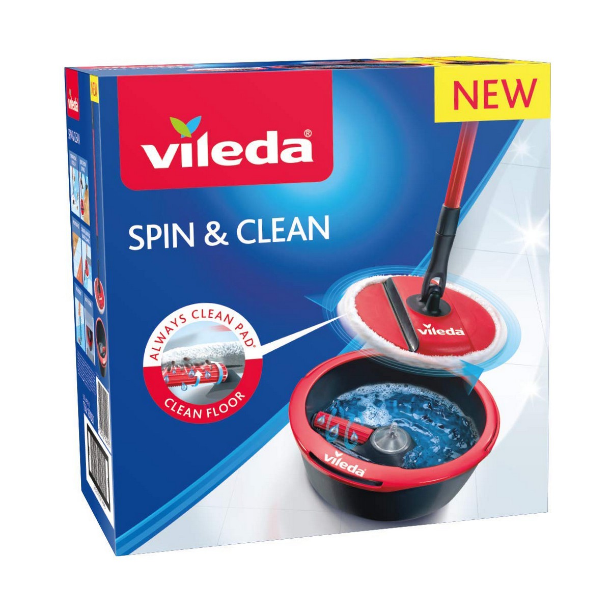 Mop with Bucket Vileda Spin & Clean Okretno polipropilen